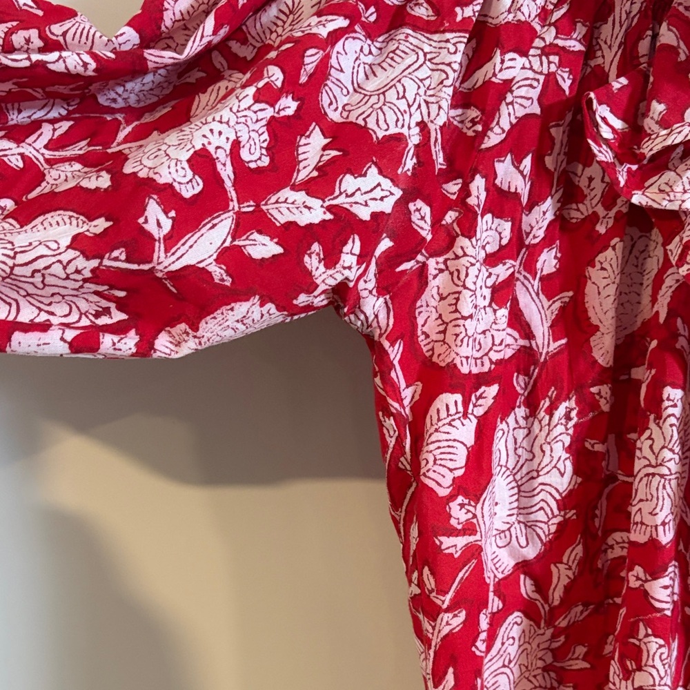Mille Charlie Top- Red Zinnia Floral Print - Picture 4 of 8